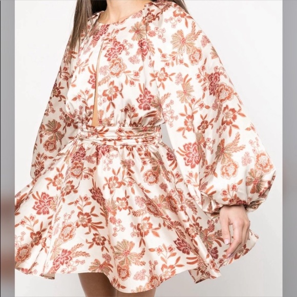 Misa Los Angeles Kara dress in falling floral satin XS - Picture 6 of 8